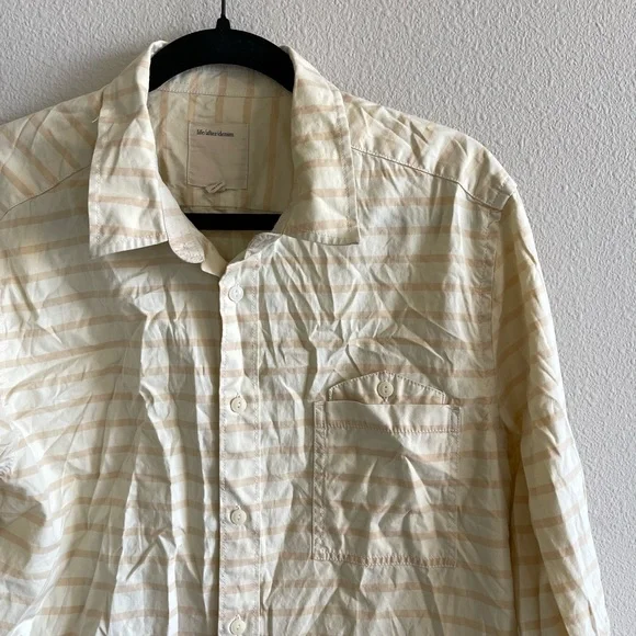 LIFE AFTER DENIM Striped Yellow Button Up - Picture 4 of 7